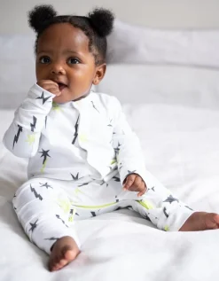 Shop Seraphine Theodore | Easy Zip Organic Cotton Sleepsuit & Bib Set