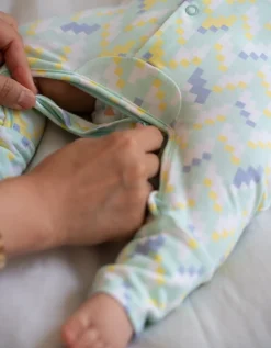 Outlet Seraphine Theodore | Easy Zip Organic Cotton Sleepsuit & Bib Set