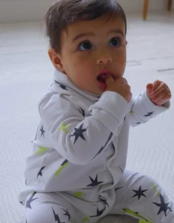Shop Seraphine Theodore | Easy Zip Organic Cotton Sleepsuit & Bib Set