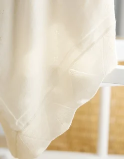 New Seraphine Toby | Ecru Cellular Baby Blanket