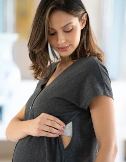 Flash Sale Seraphine Weston | Maternity Hospital Bag Midi Labor Gown in Organic Cotton