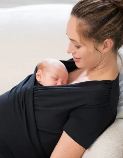 Cheap Seraphine Winifrid | Black Cotton Short-Sleeve Skin to Skin Top