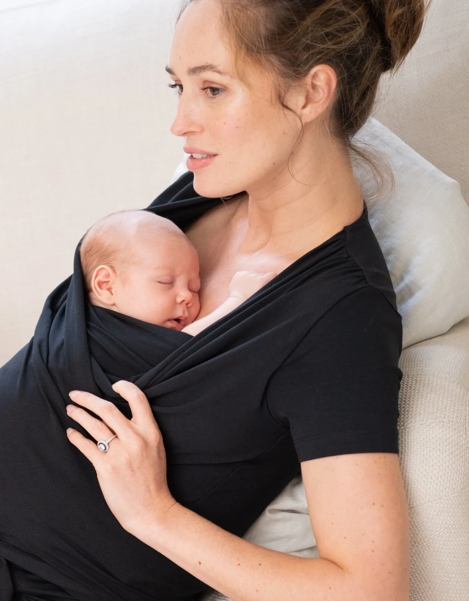 Cheap Seraphine Winifrid | Black Cotton Short-Sleeve Skin to Skin Top