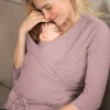 Fashion Seraphine Winifrid | Mauve Cotton u00be Sleeve Skin to Skin Top