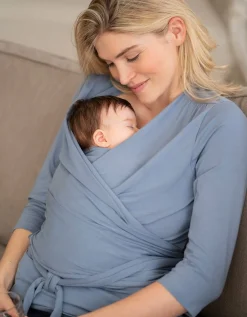 Discount Seraphine Winifrid | Slate Blue Cotton u00be Sleeve Skin to Skin Top