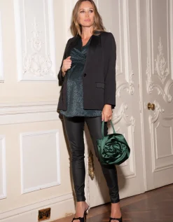 Shop Seraphine Wisteria | Green Mock Wrap Maternity & Nursing Top