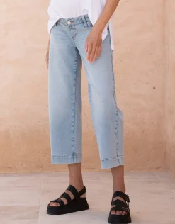 Sale Seraphine Wolfe | Organic Cropped Straight Wide Leg Maternity Jeans