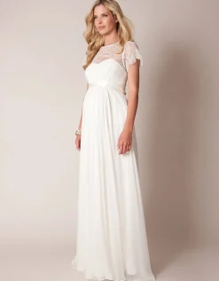 Shop Seraphine Yvette | Ivory Lace & Silk Maternity Gown