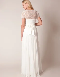 Shop Seraphine Yvette | Ivory Lace & Silk Maternity Gown