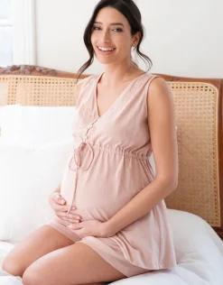 New Seraphine Zenaida | Cotton Short Pajama Maternity-To-Nursing Set
